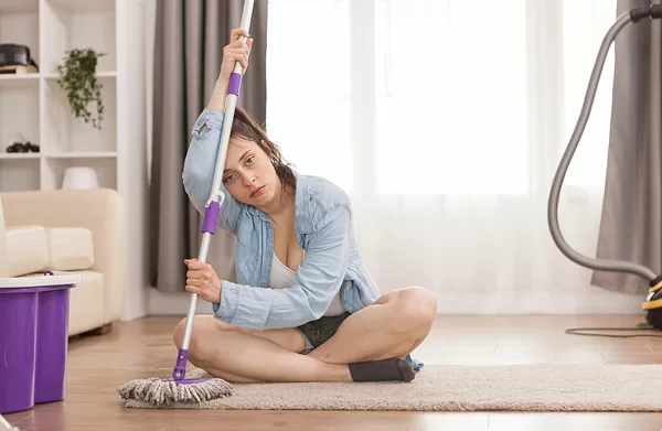 tired to clean home after renovation