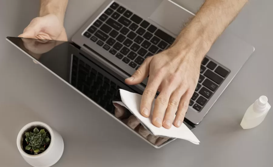Keyboards, phones, and high-touch areas missed during office cleaning