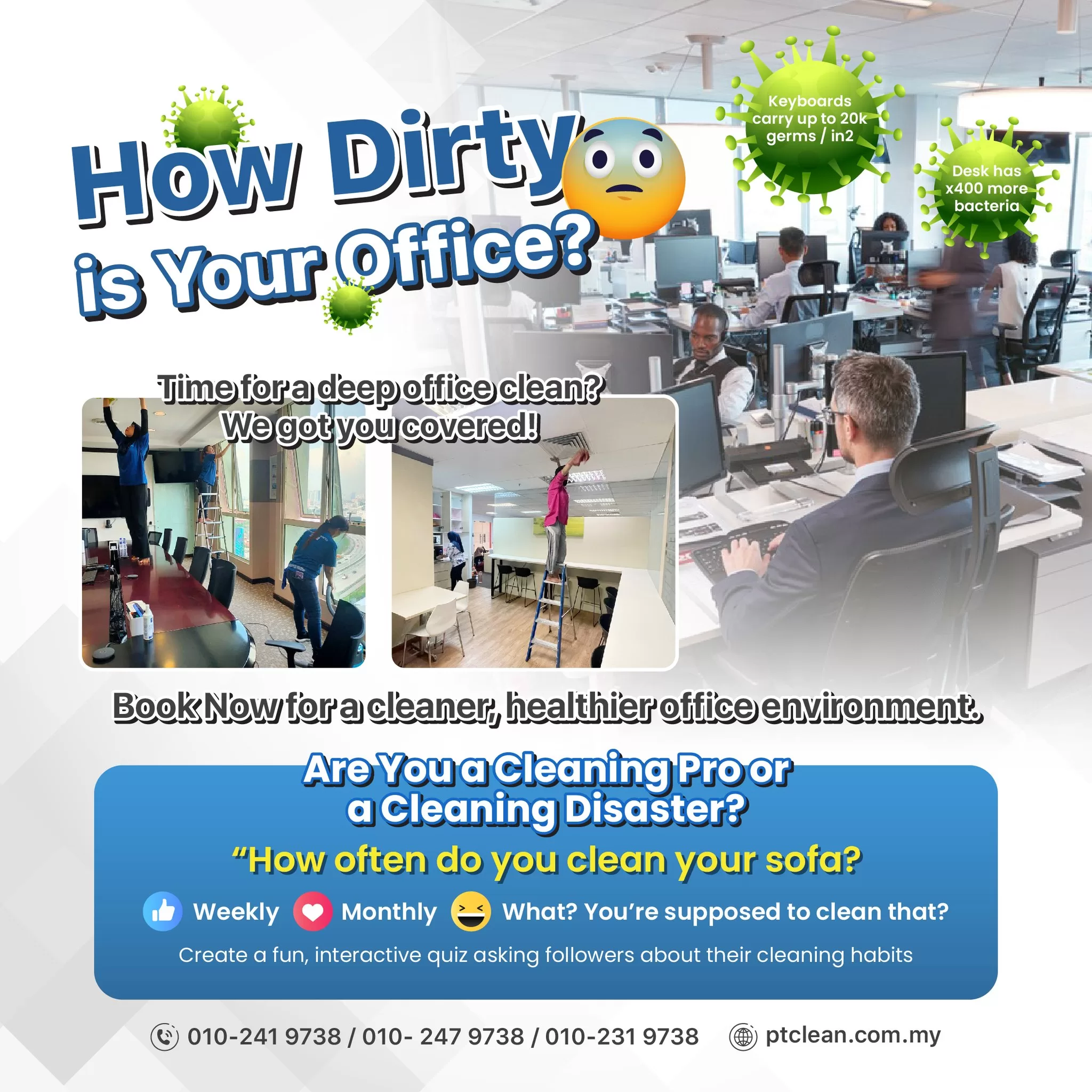 office cleaning poster PT Clean office cleaning service in Kuala Lumpur & Selangor